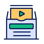 Box storing educational videos
