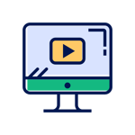Educational video playing on desktop