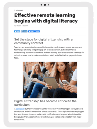 Digital literacy resource for teachers