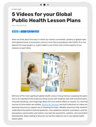 Global Public Health Videos and Lesson Plan Ideas