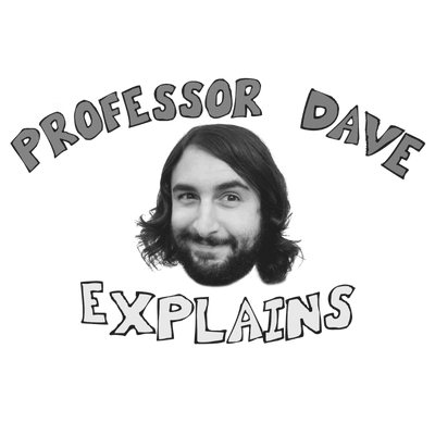 Professor Dave Explains greyscale logo 400x400