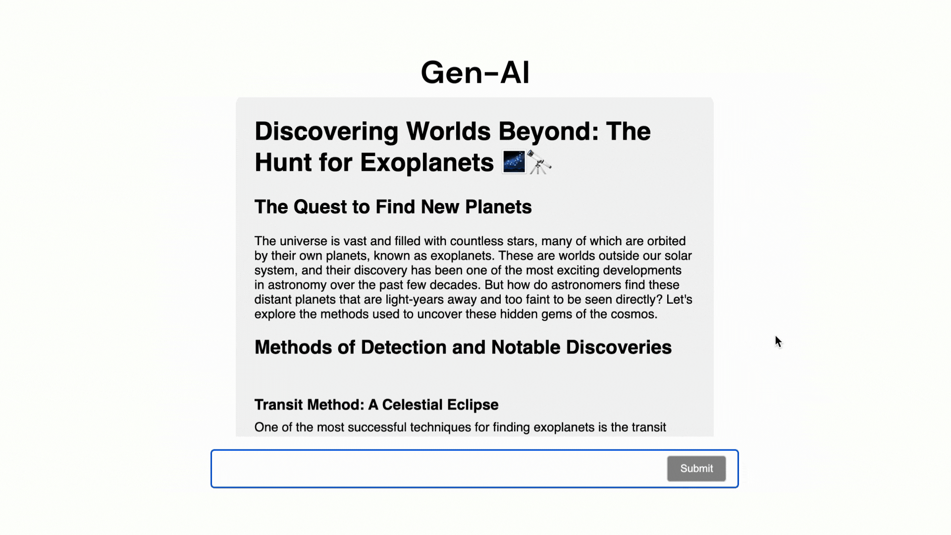 Gen AI use case