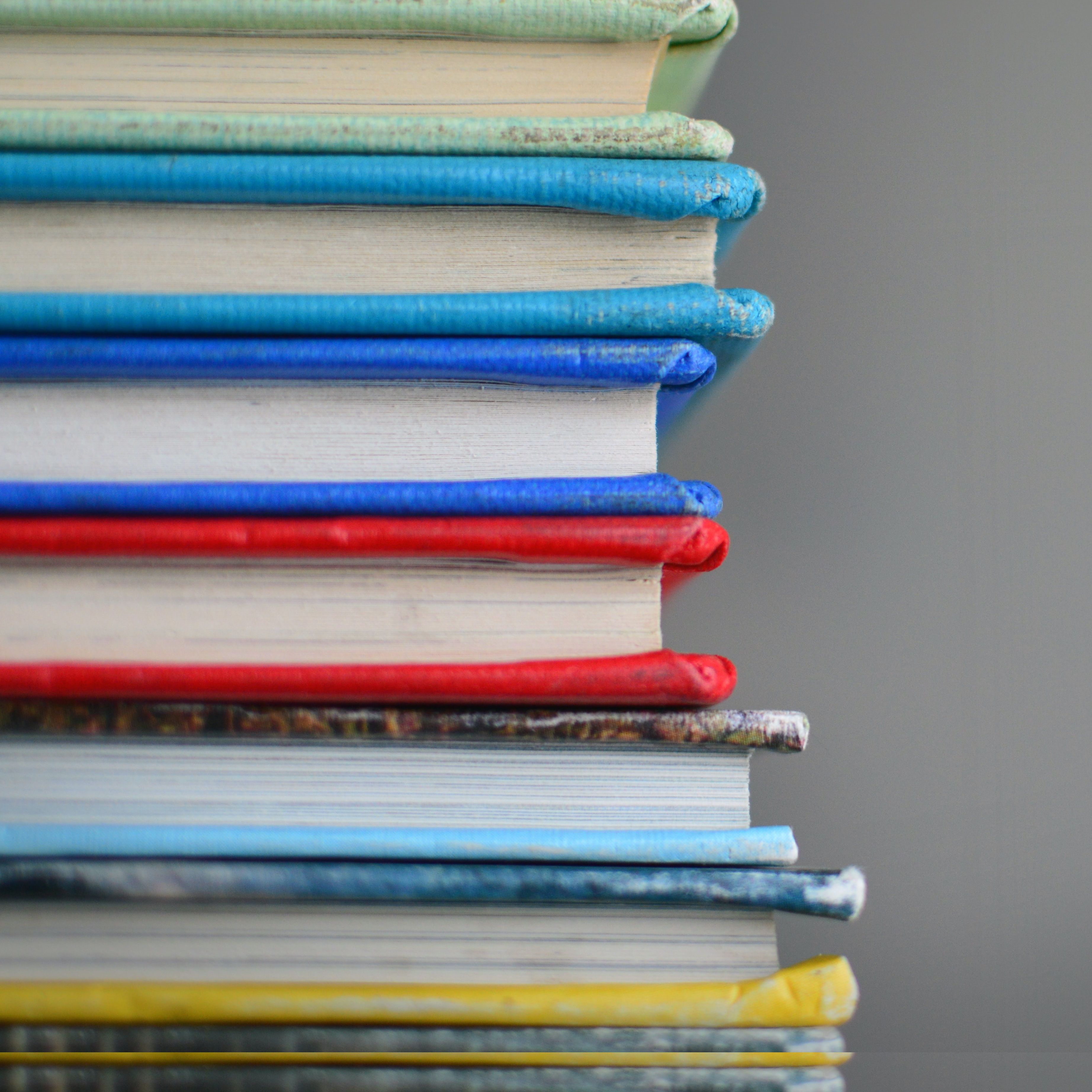 Stack of colored books